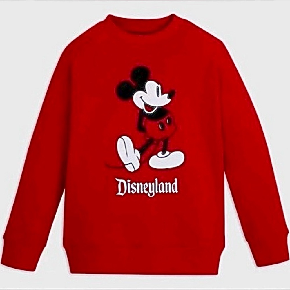 Disneyland Mickey Mouse Red Crewneck Sweatshirt